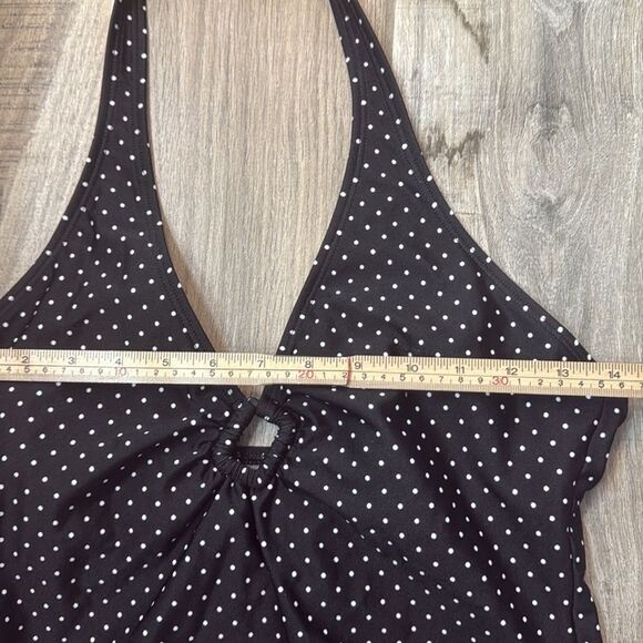 Speedo Polka Dot Swimsuit Halter Neck One Piece Size 14 - Picture 9 of 12